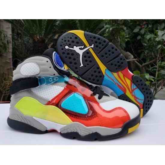 Kids Air Jordan 8 colourful shoes